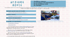 Desktop Screenshot of africa-orale.org