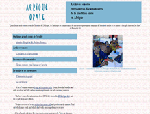 Tablet Screenshot of africa-orale.org